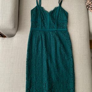 Dark green cocktail dress